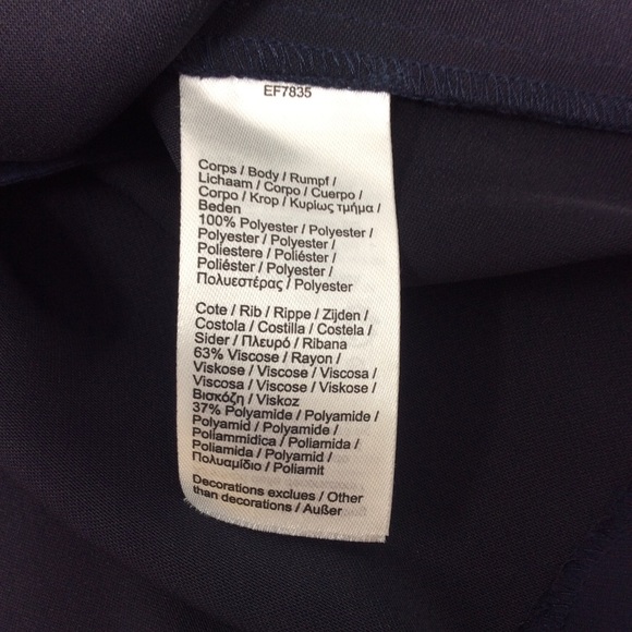 LACOSTE Stretch Polo Dress Golf Tennis Navy Blue  Size 0/32 - Picture 8 of 10